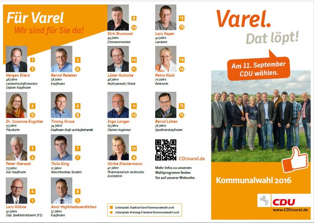 Die gewählten CDU-Kandidaten sind: