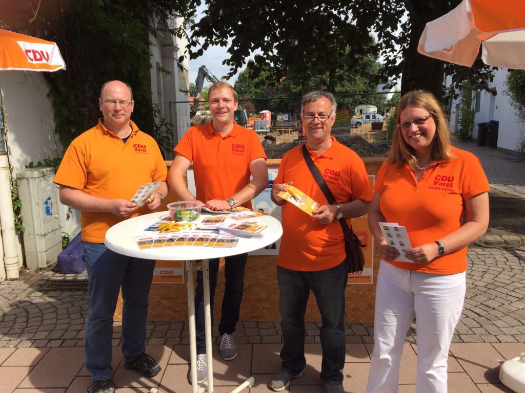 20.08.2016: 1. Wahlkampfstand zur Kommunalwahl 2016